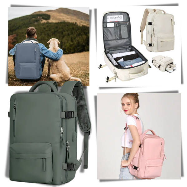 Waterproof USB Charging Travel Rucksack